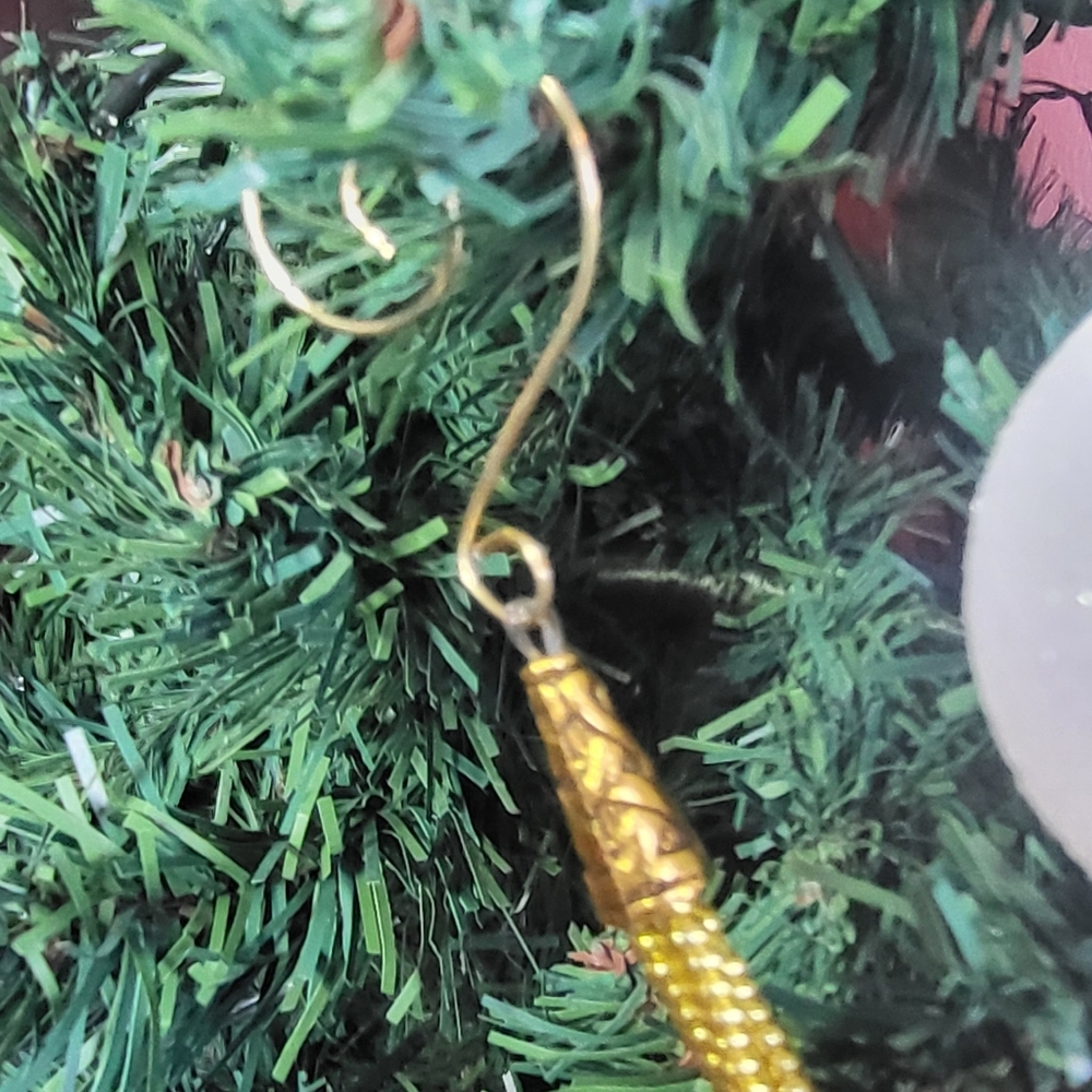 Large Gold Christmas Tree Glass Beaded Swag